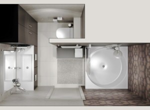Изображение 3D модели ванной комнаты, msant.ru