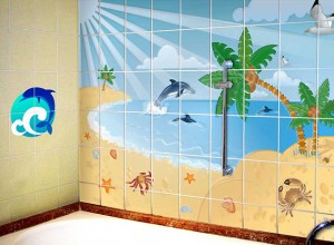 Фотография виниловых наклеек для ванной, eto-vannaya.ru