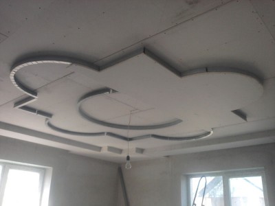 Фотография потолка из гипсокартона