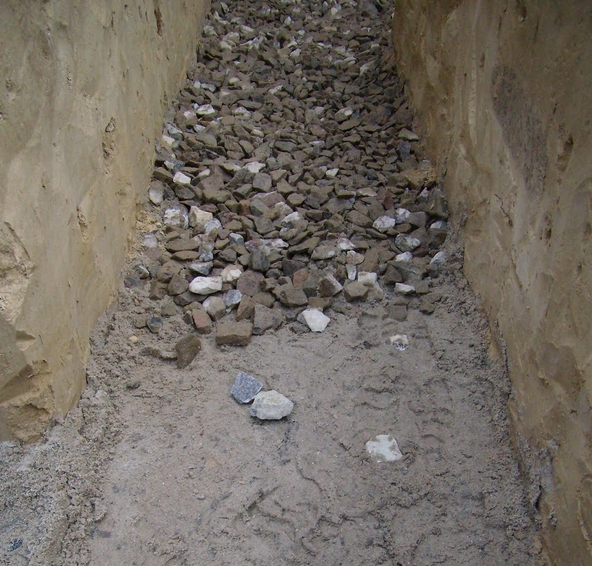Подушка из гравия и песка под смотровую яму